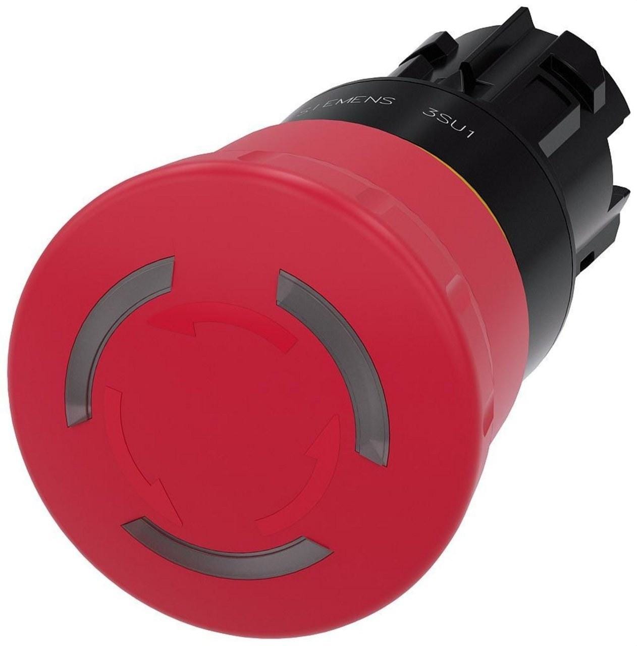 SIEMENS - Pulsador seta "PARADA DE EMERGENCIA" iluminación redondo rojo 40mm