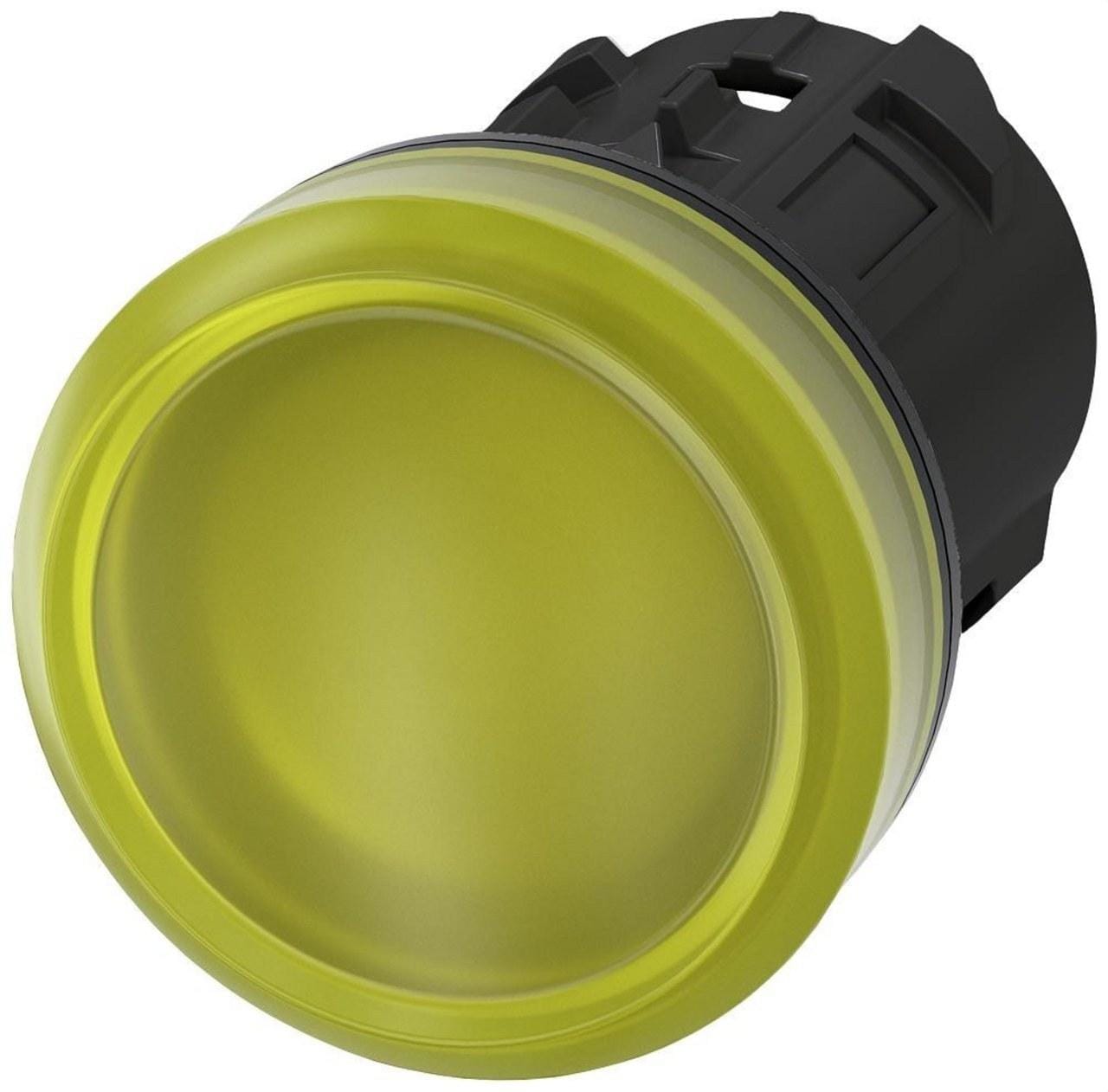 SIEMENS - Lámpara señalización redondo amarillo lente GLATT