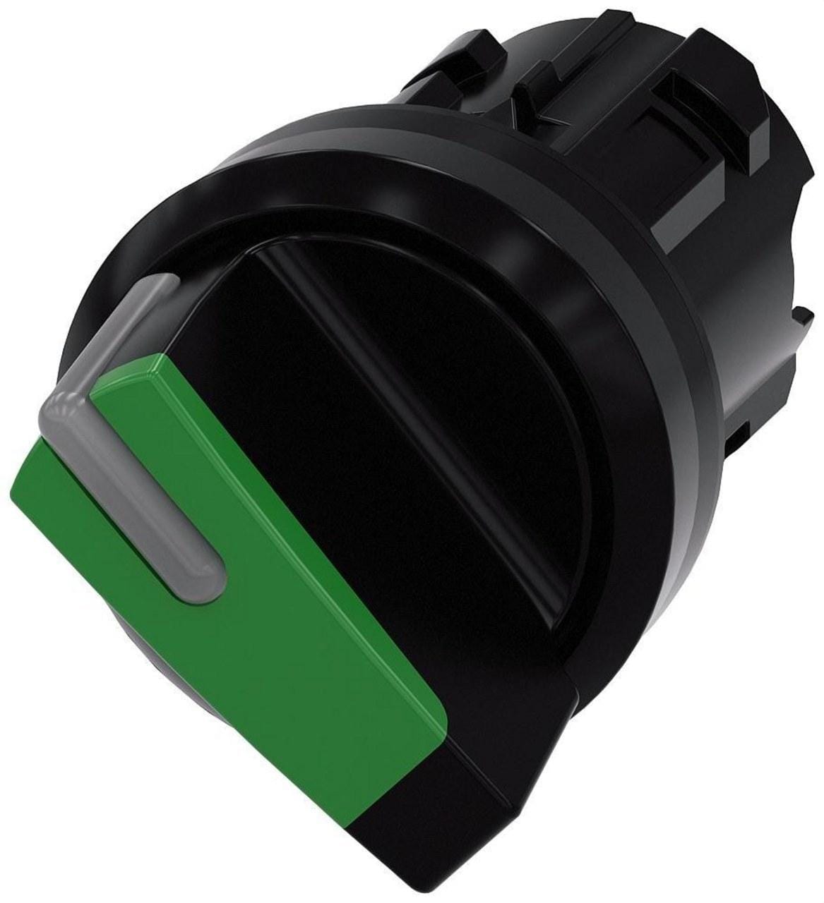 SIEMENS - Selector redondo verde manecilla corta O-I sostenido 90°