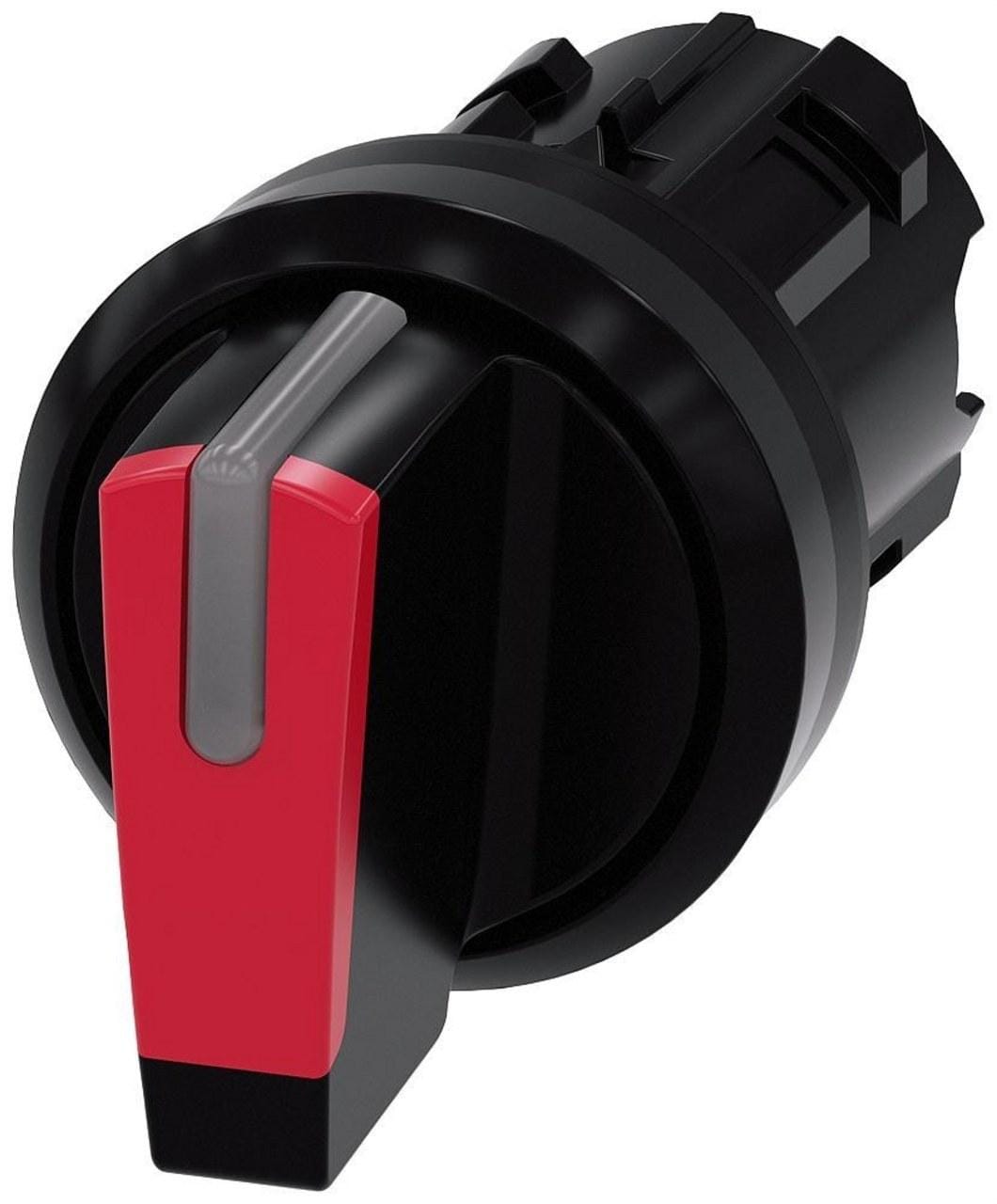 SIEMENS - Selector redondo rojo manecilla corta I-O-II sostenido