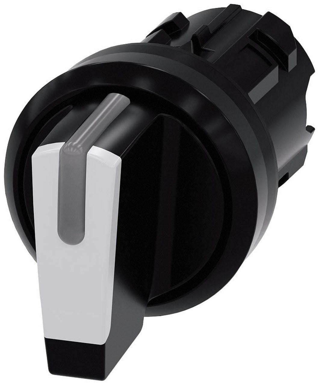 SIEMENS - Selector redondo negro blanco manecilla corta I-O-II sostenido