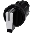 SIEMENS - Selector redondo negro blanco manecilla corta I-O-II sostenido