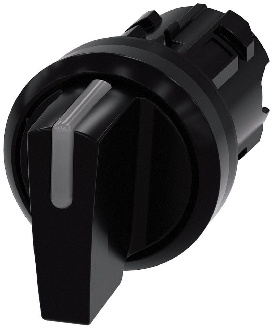 SIEMENS - Selector iluminable 3 posición I>O<II 22 plástico negro