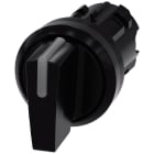 SIEMENS - Selector iluminable 3 posición I>O<II 22 plástico negro