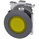 SIEMENS - Pulsador lámpara señalización redondo metálico mate amarillo anillo frontal