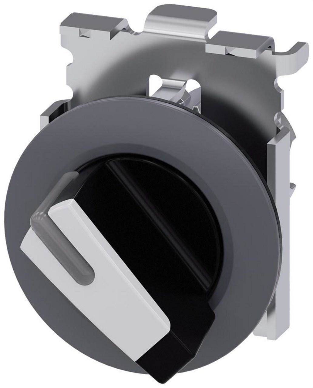 SIEMENS - Selector negro blanco manecilla corta anillo frontal sostenido