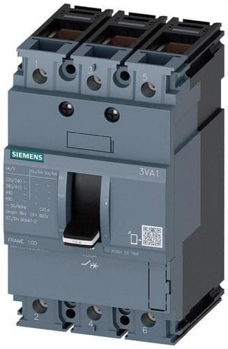 SIEMENS - Interruptor FRAME 100 16kA 3 polos TM210 80A borne