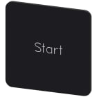 SIEMENS - Plaquita 27x27mm negro letras blanco inscripción START
