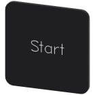 SIEMENS - Plaquita caja 22x22mm negro letras blanco inscripción START
