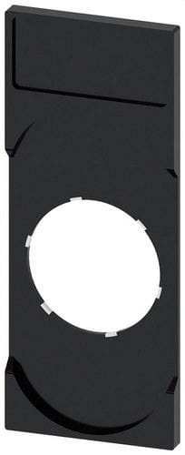 SIEMENS - Portaplaquita pulsador doble plano inscripción 125x27mm