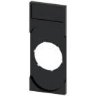 SIEMENS - Portaplaquita pulsador doble plano inscripción 125x27mm