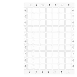 SIEMENS - Plaquita 22x22mm blanco 10 pliegos A4 700 etiqueta