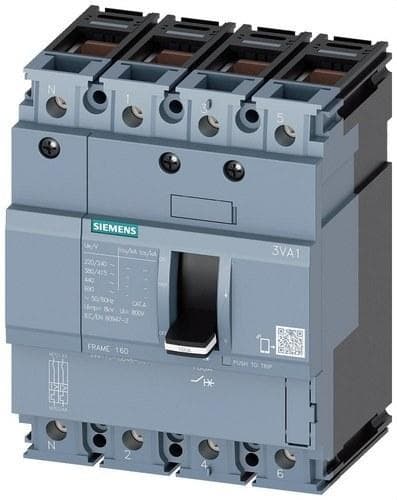 SIEMENS - Interruptor FRAME 160 70kA 4 polos TM210 16A neutro borne
