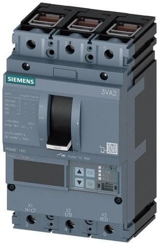 SIEMENS - Interruptor tamaño 160 110kA 3 polos ETU550 160A borne