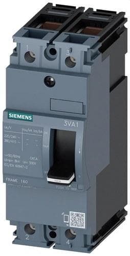SIEMENS - Interruptor FRAME 160 36kA 2 polos TM210 32A borne