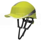 DELTA PLUS - Casco de obra forma de gorra de baseball + barboquejo sistema rotor talla ajustable naranja