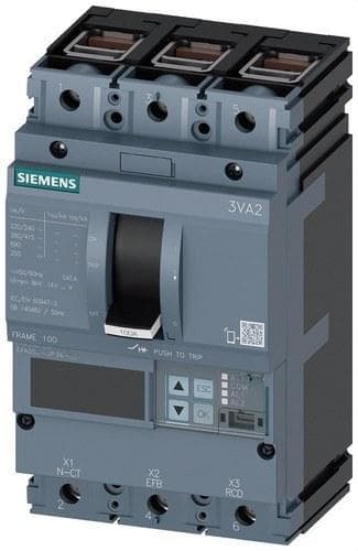 SIEMENS - Interruptor tamaño 100 clase L 150kA 3 polos ETU550 40A borne
