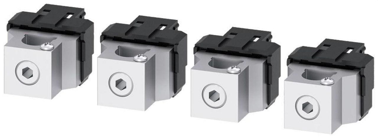 SIEMENS - Juego borne conductor redondo con toma tensión circular auxiliar (4u)