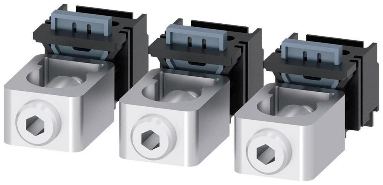 SIEMENS - Juego bornes conductor redondo 3VA1 100/160 (3u)