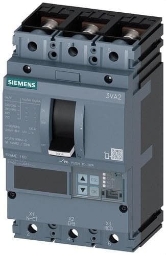 SIEMENS - Interruptor tamaño 160 clase C 110kA 3 polos ETU560 63A tornillo