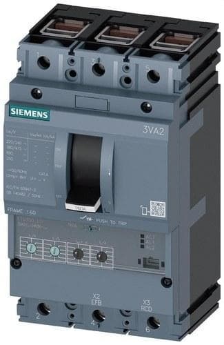 SIEMENS - Interruptor tamaño 160 clase L 150kA 3 polos ETU350 63A borne