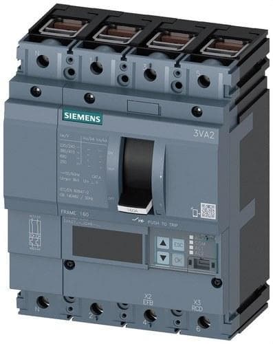 SIEMENS - Interruptor tamaño 160 clase L 150kA 4 polos ETU560 63A borne
