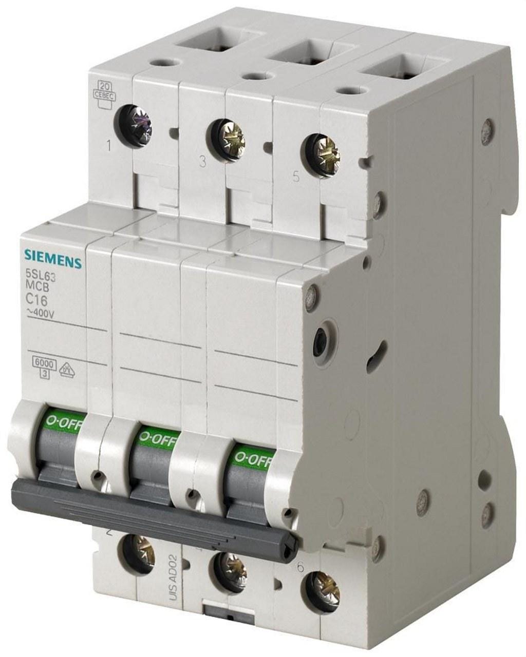 SIEMENS - Automático magnetotérmico 400V 6kA 3 polos C 3A