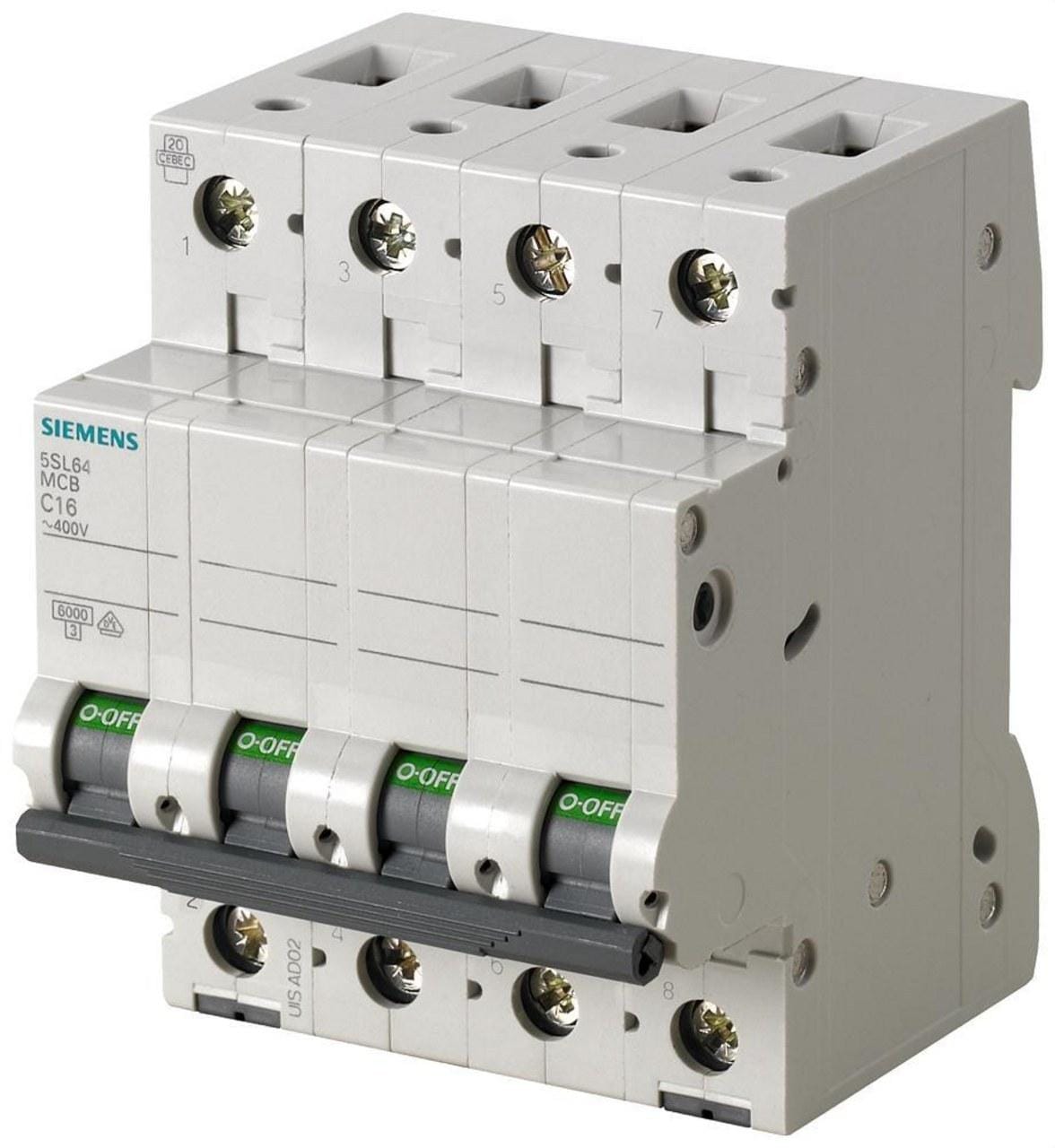 SIEMENS - Automático magnetotérmico 400V 6kA 4 polos C 3A