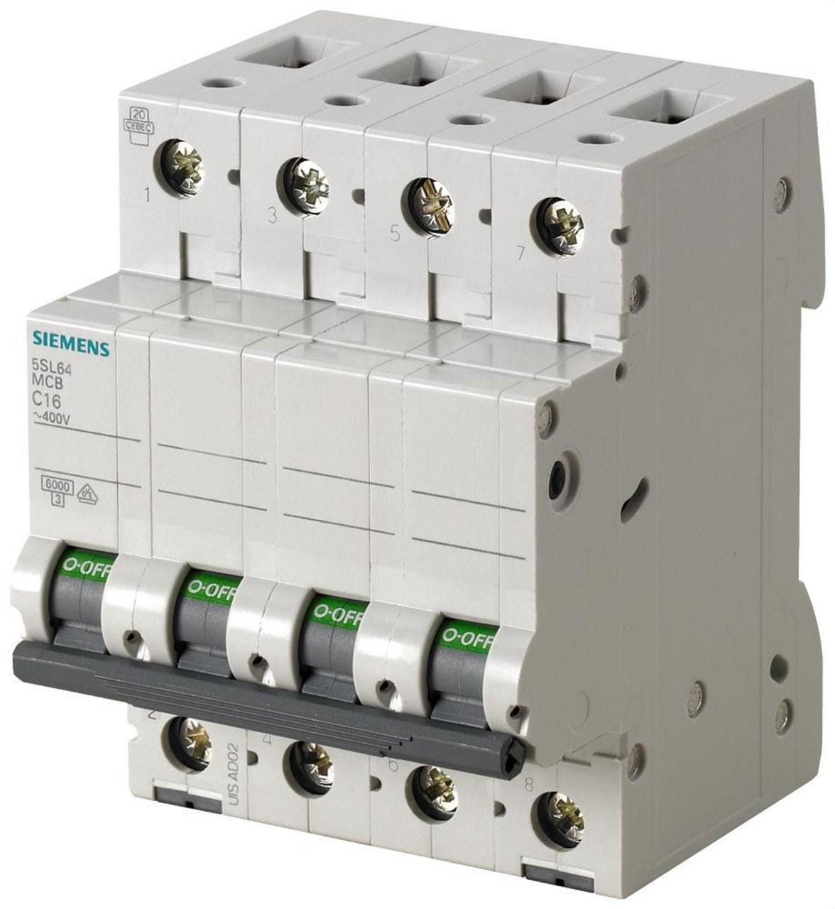 SIEMENS - Automático magnetotérmico 400V 6kA 4 polos C 6A