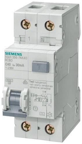 SIEMENS - Diferencial combinado 1 polo+neutro 25A 30mA/4500