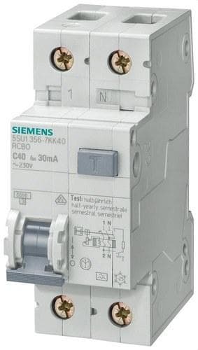 SIEMENS - Diferencial combinado 1 polo+neutro 40A 30mA/4500