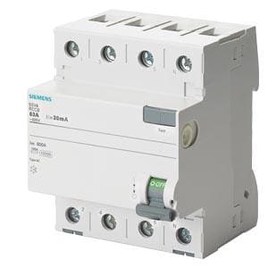 SIEMENS - Interruptor diferencial 5SV clase-AC 4 polos 40A 30mA 70mm