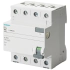 SIEMENS - Interruptor diferencial 5SV clase-AC 4 polos 80A 30mA 70mm