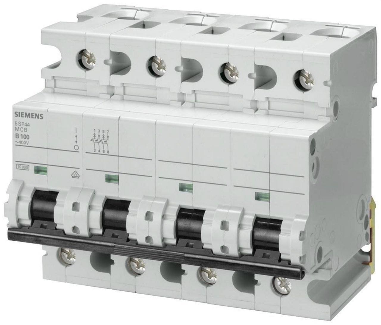 SIEMENS - Interruptor automático 70 accesorio 10kA-C 6 módulos 4 polos 100A