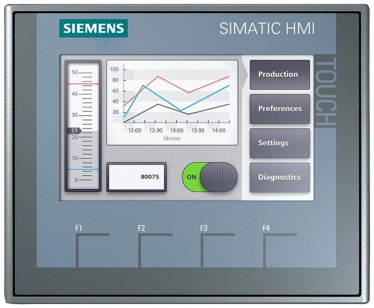 SIEMENS - Panel Basic SIMATIC metal duro integral KTP400 pantalla TFT 4"