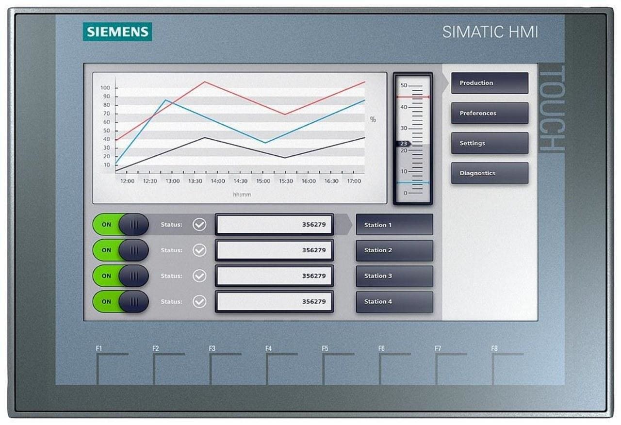SIEMENS - Panel Basic SIMATIC metal duro integral KTP900 pantalla TFT 9"