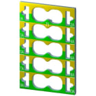 SIEMENS - Juego etiquetas codificador 10x verde amarillo 10 borne auxiliar (10u)