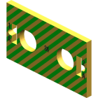SIEMENS - Paquete etiquetas identificación CC84 verde amarillo (10u)