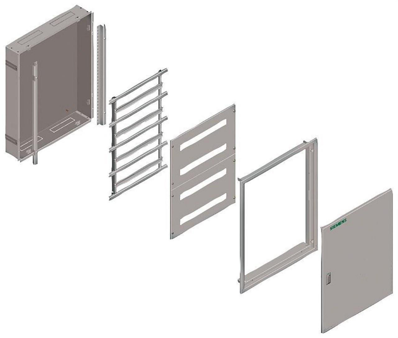 SIEMENS - Armario superficie 600x600 ALPHA 125 con puerta opaca