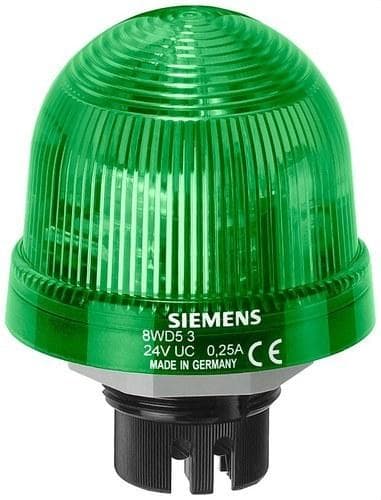 SIEMENS - Lámpara señalización con dc 24V luz interruptor led verde
