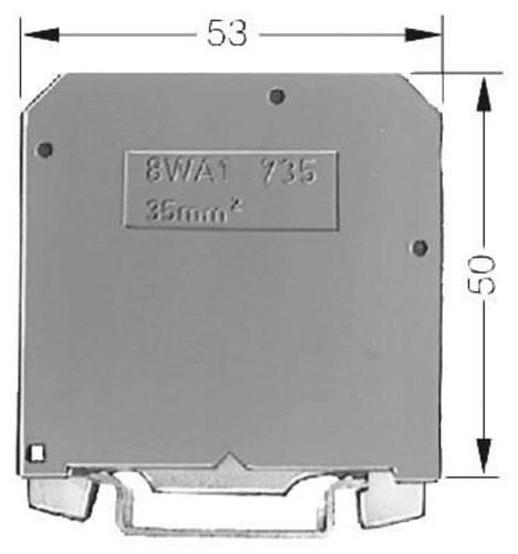 SIEMENS - Borna tierra polietileno T-35 ancho 16mm amarillo verde