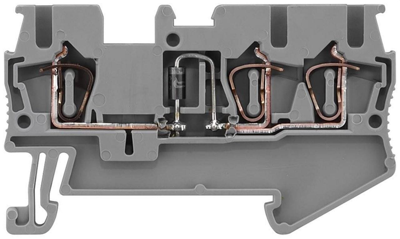 SIEMENS - Borna conexión resorte D+unipolar 0.08-2.5mm² 5.2mm gris