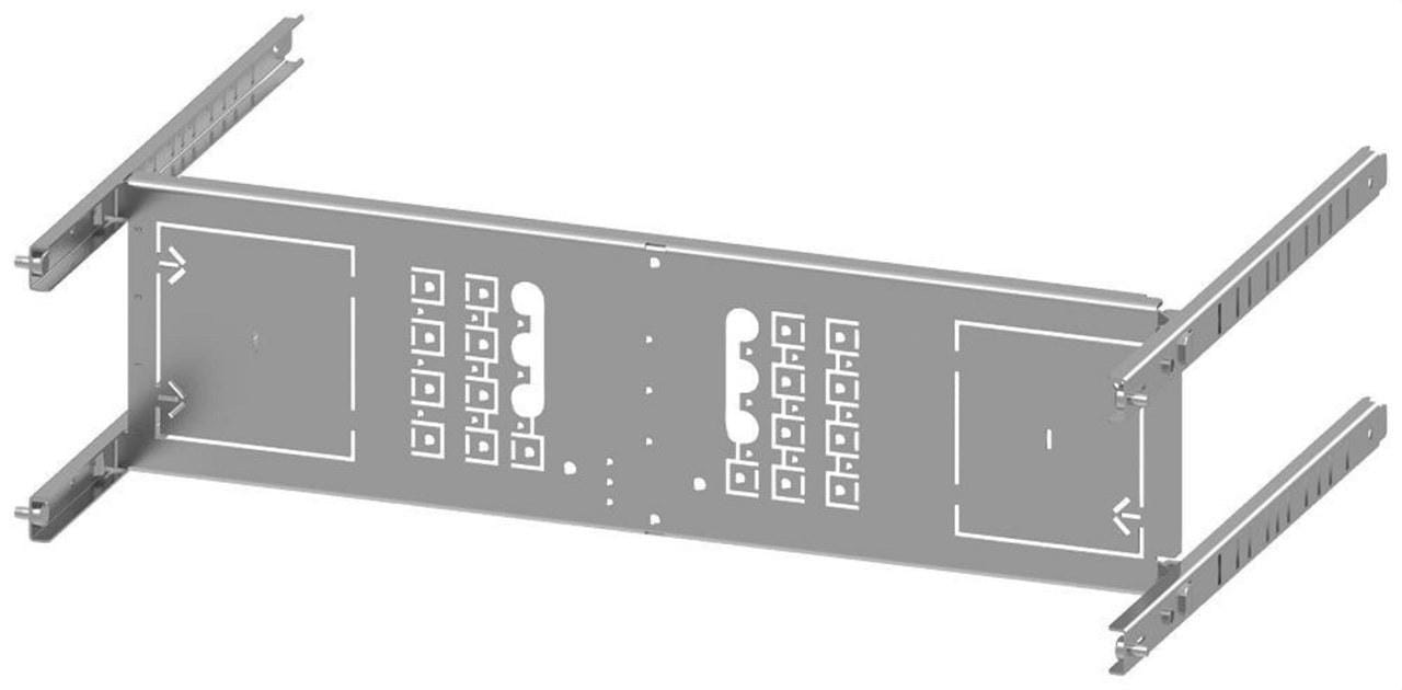 SIEMENS - Placa montaje 3VA10 100A 3 polos base 1 interruptores 150x600mm