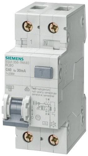SIEMENS - Diferencial combinado 1 polo+neutro 16A 30mA/6000