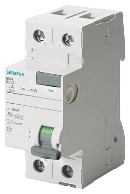 SIEMENS - Interruptor diferencial 5SV clase-AC 2 polos 25A 30mA 70mm