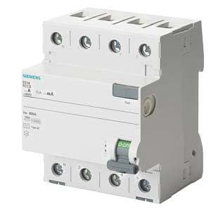 SIEMENS - Interruptor diferencial 5SV clase-AC 4 polos 25A 30mA 70mm