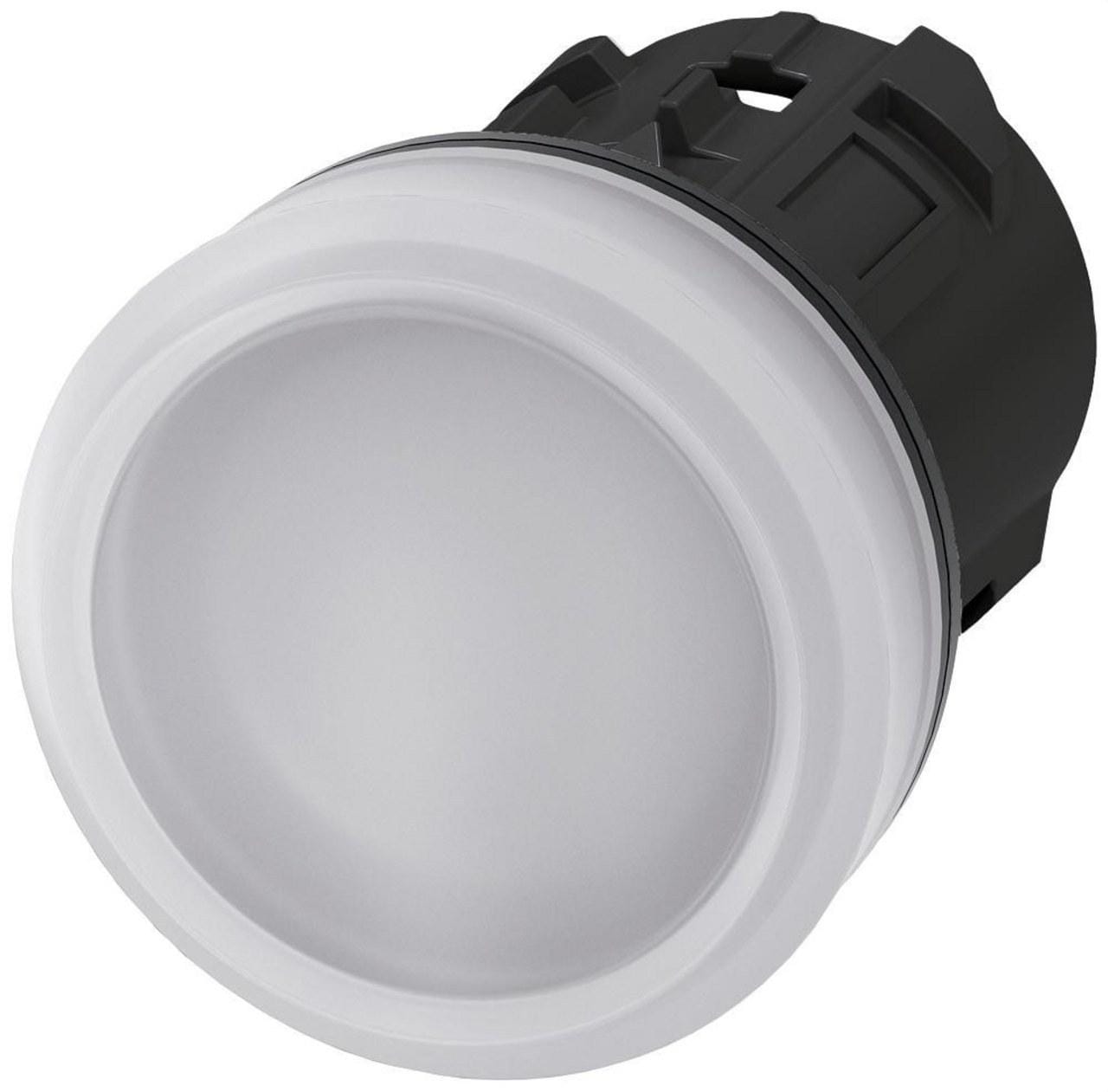 SIEMENS - Lámpara señalización redondo blanco lente GLATT