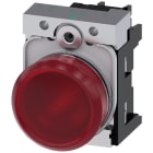 SIEMENS - Lámpara señalización redondo metálico rojo lente lisa led tornillo