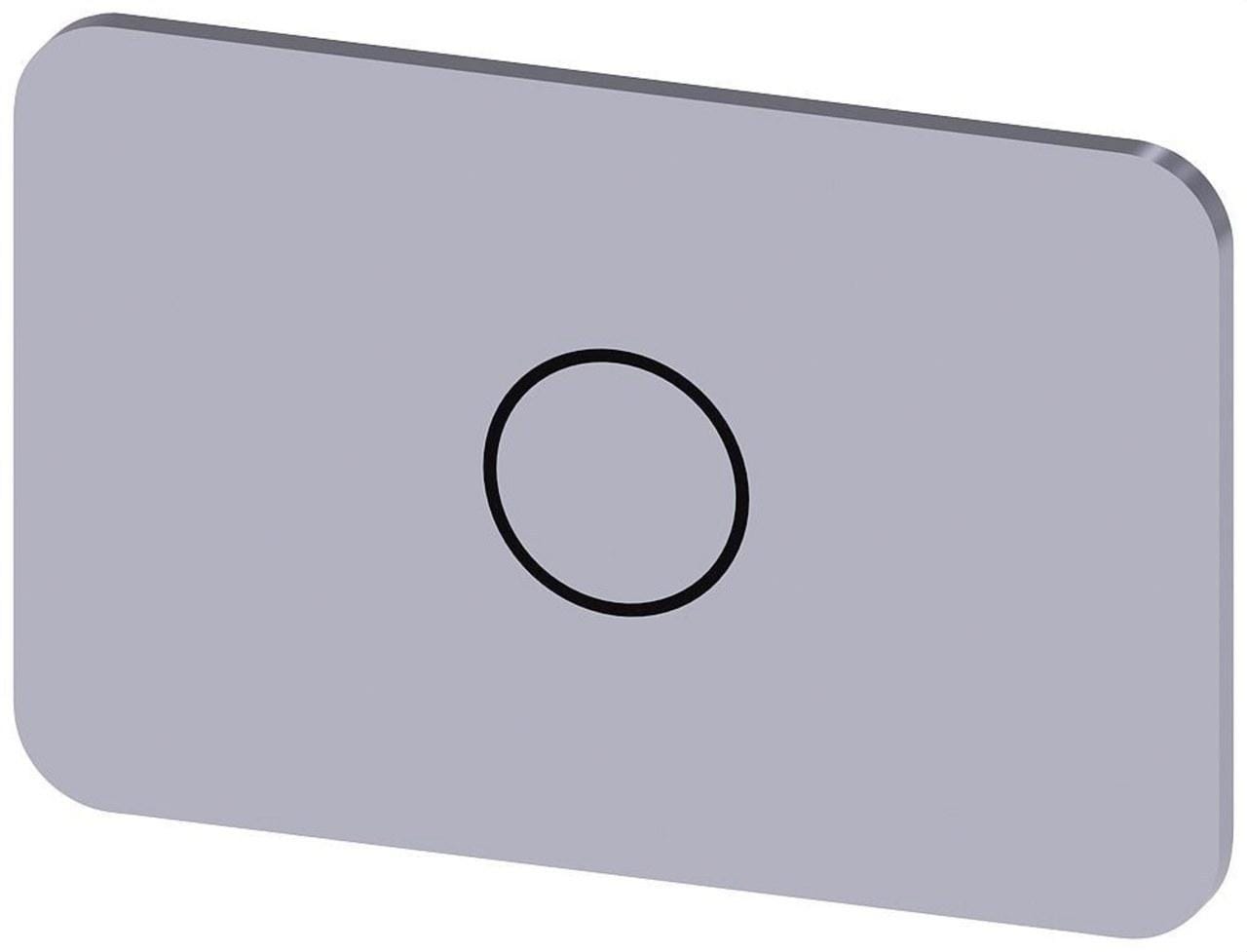 SIEMENS - Plaquita 17,5x27mm plata letras negro símbolo O