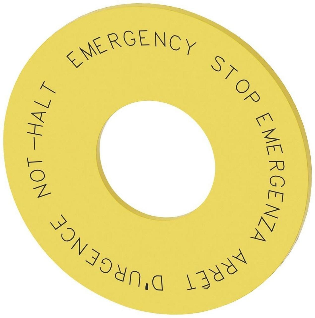 SIEMENS - Placa fondo para emergencia amarillo sin inscripción 60mm